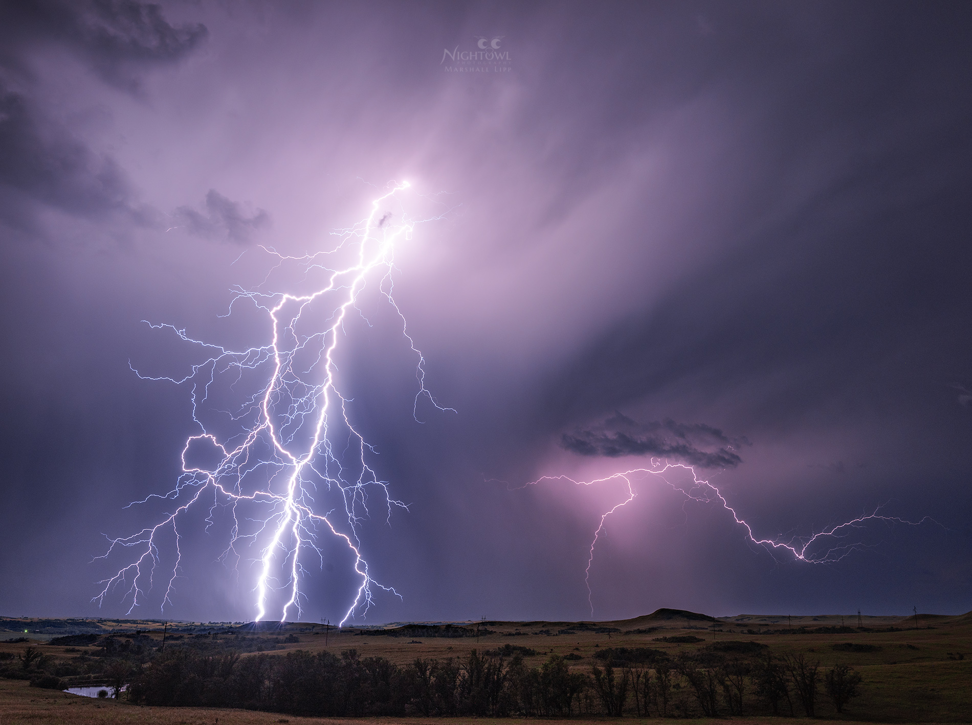 Lightning in a summer storm