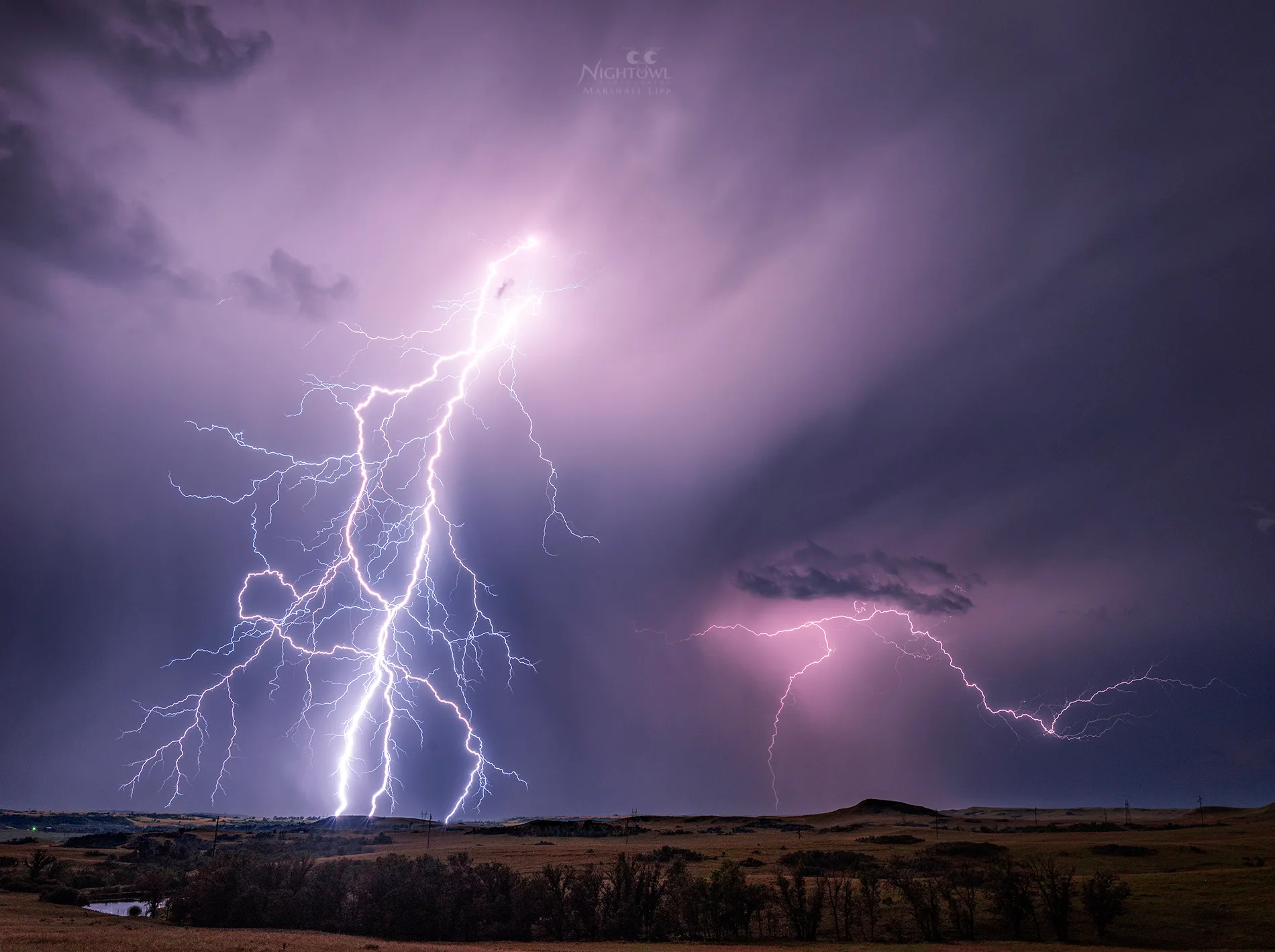 Lightning in a summer storm